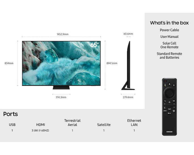 Samsung 65" QLED 4K Vision AI Smart TV | QE65Q7F5AUXXU - Image 5