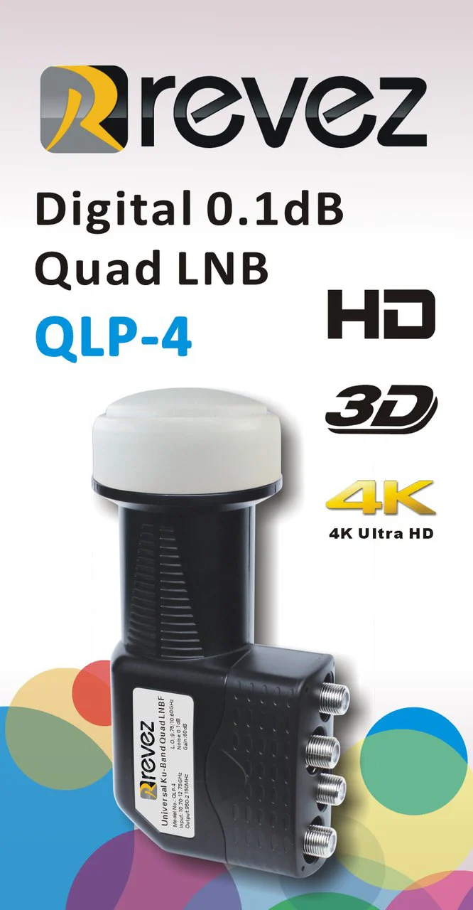 REVEZ Quad LNB HD 4K 3D | QLP-4 - Image 5
