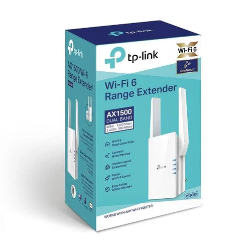 TP-Link AX1500 Dual-Band Wifi-6 Range Extender - White | RE505X - Image 4