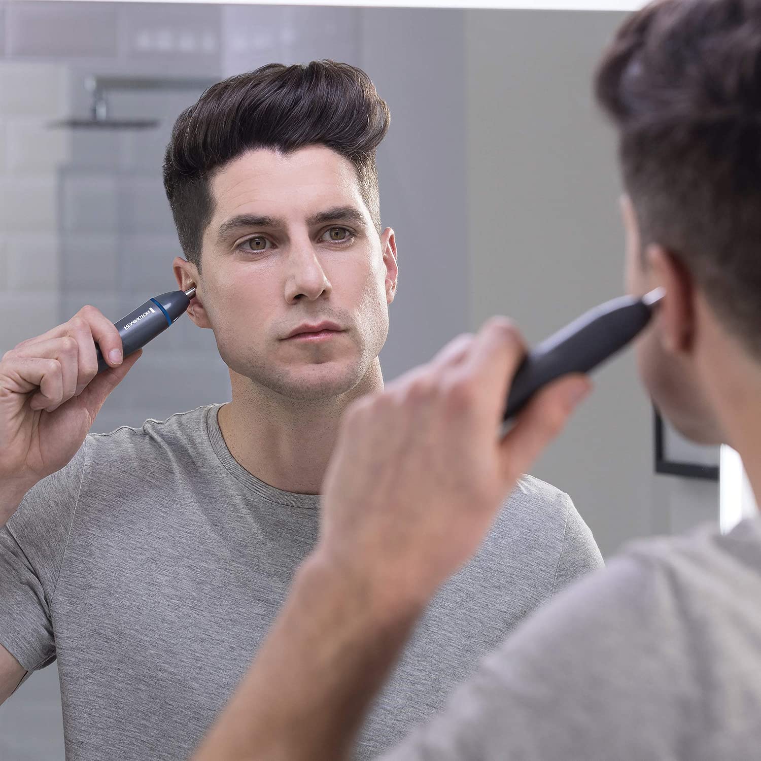 Remington Nano Series Nose and Ear Trimmer, Black & Blue | NE3850 - Image 8