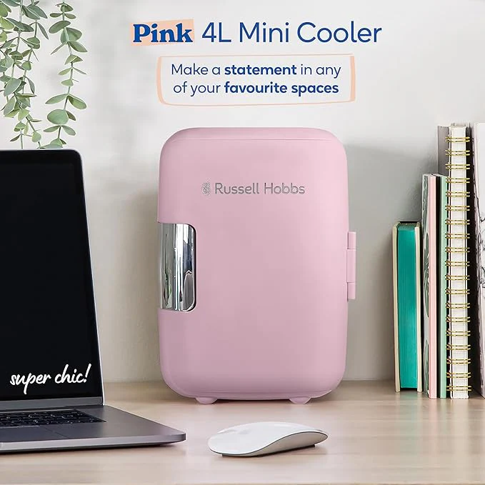 Russell Hobbs Mini Fridge 4L/6 - Pink | RH4CLR1001P/RH - Image 3