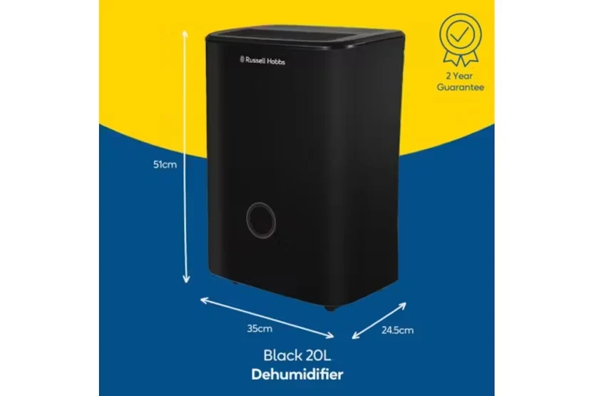 Russell Hobbs 20L Portable Dehumidifier - Black | RHDH2002B - Image 4