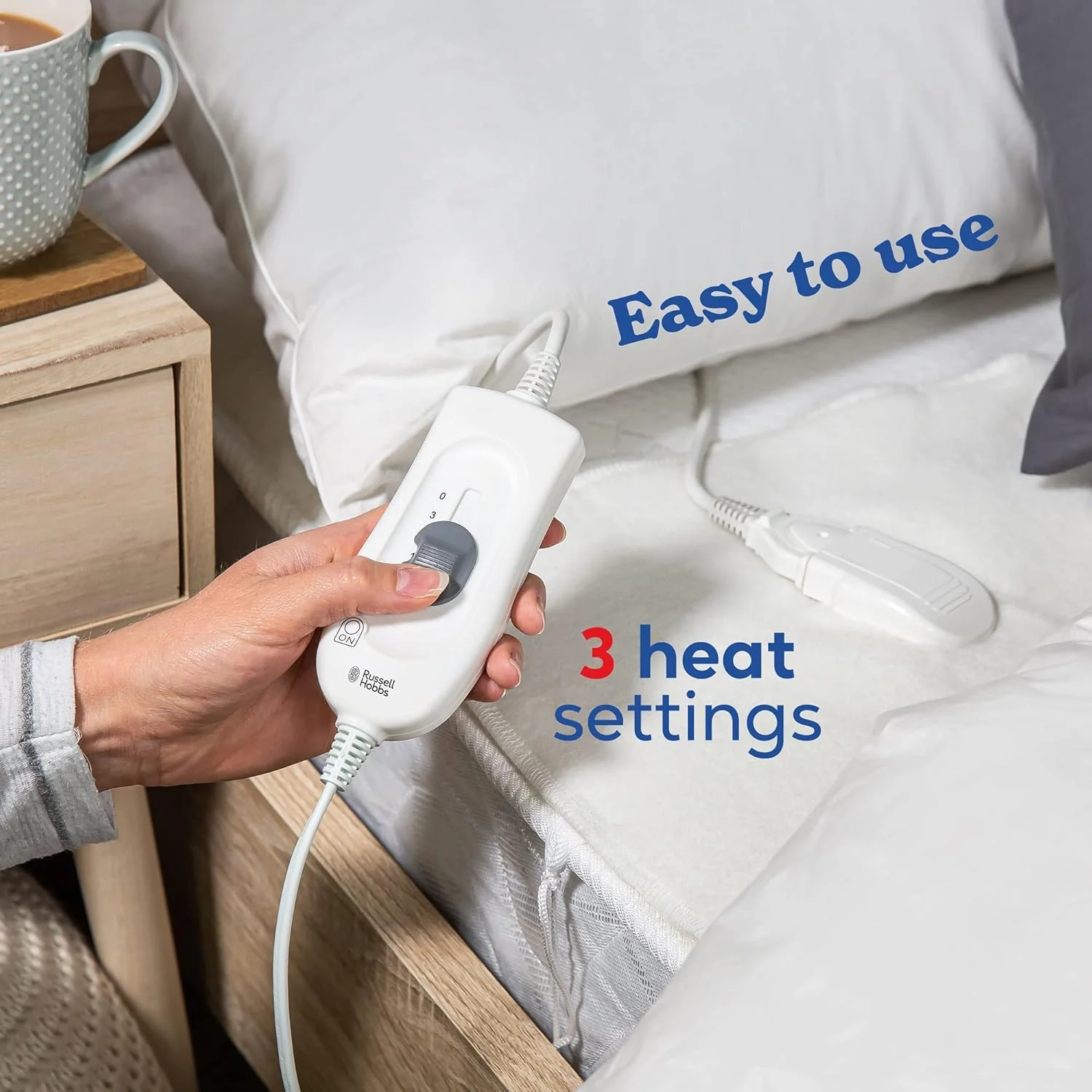 RUSSELL HOBBS Electric Blanket Heated Underblanket Double Size | RHEDB6002 - Image 4