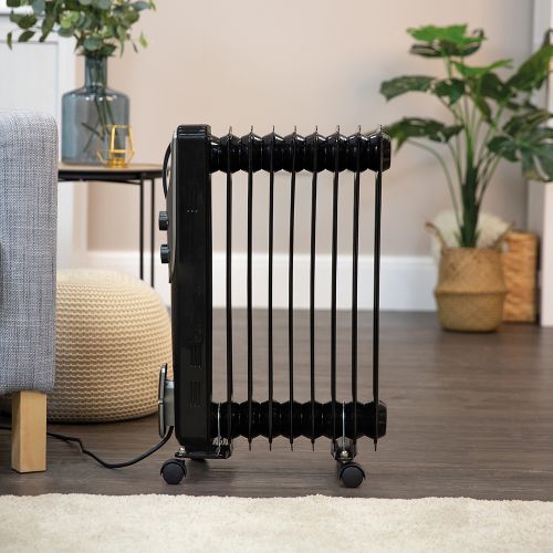 RUSSELL HOBBS Oil Filled Radiator 9 Fin 2KW - Black | RHOFR5002B - Image 3