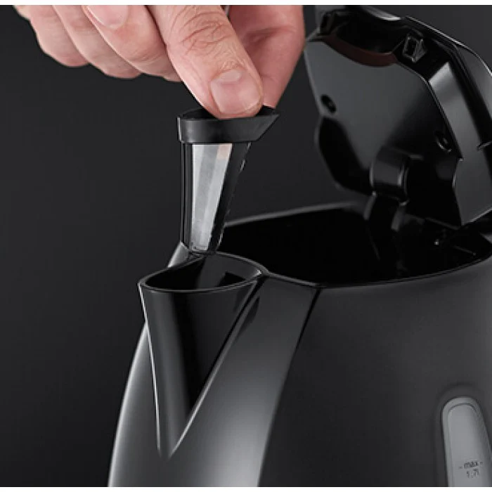 Russell Hobbs Textures Plastic Kettle, Black | 21271 - Image 2