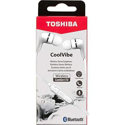 TOSHIBA Wireless Bluetooth Earbuds - White | RZE-BT312EW - Image 3
