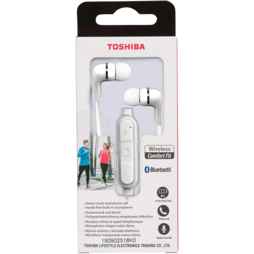 TOSHIBA Wireless Bluetooth Earbuds - White | RZE-BT312EW - Image 5
