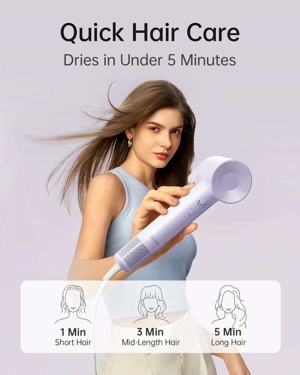 Laifen SE Lite Hair Dryer - Purple || SE-LITE PURPLE - Image 8