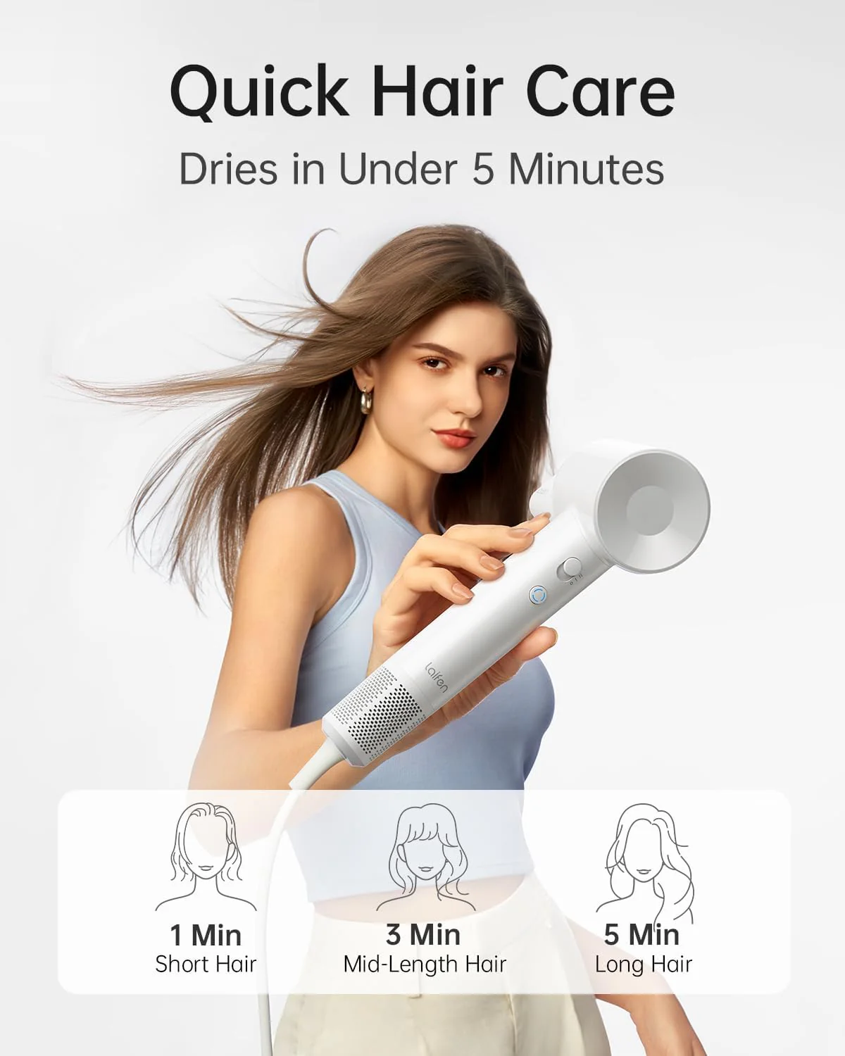 Laifen SE Lite Hair Dryer - White | SE-LITE WHITE - Image 4