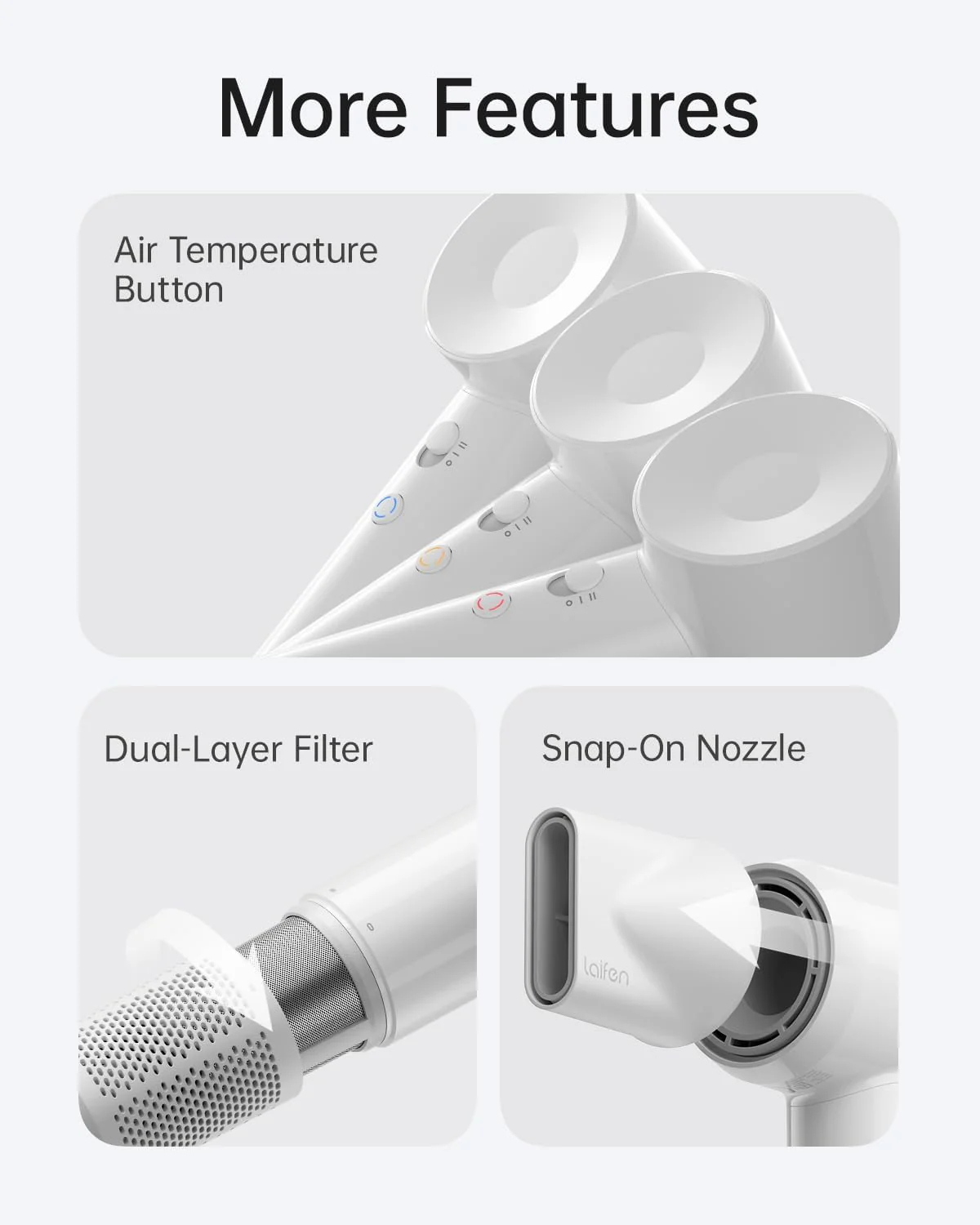 Laifen SE Lite Hair Dryer - White | SE-LITE WHITE - Image 7