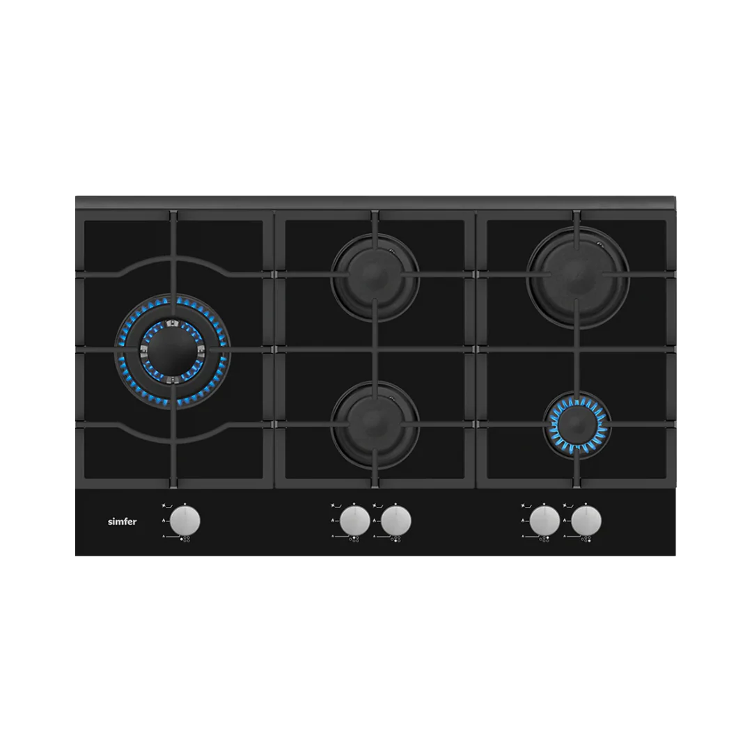 SIMFER 90cm Built-in Gas on Glass Hobs || SIMH9G.W5044.HB