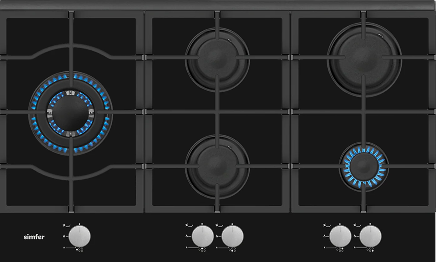 SIMFER 90cm Built-in Gas on Glass Hobs || SIMH9G.W5044.HB - Image 2