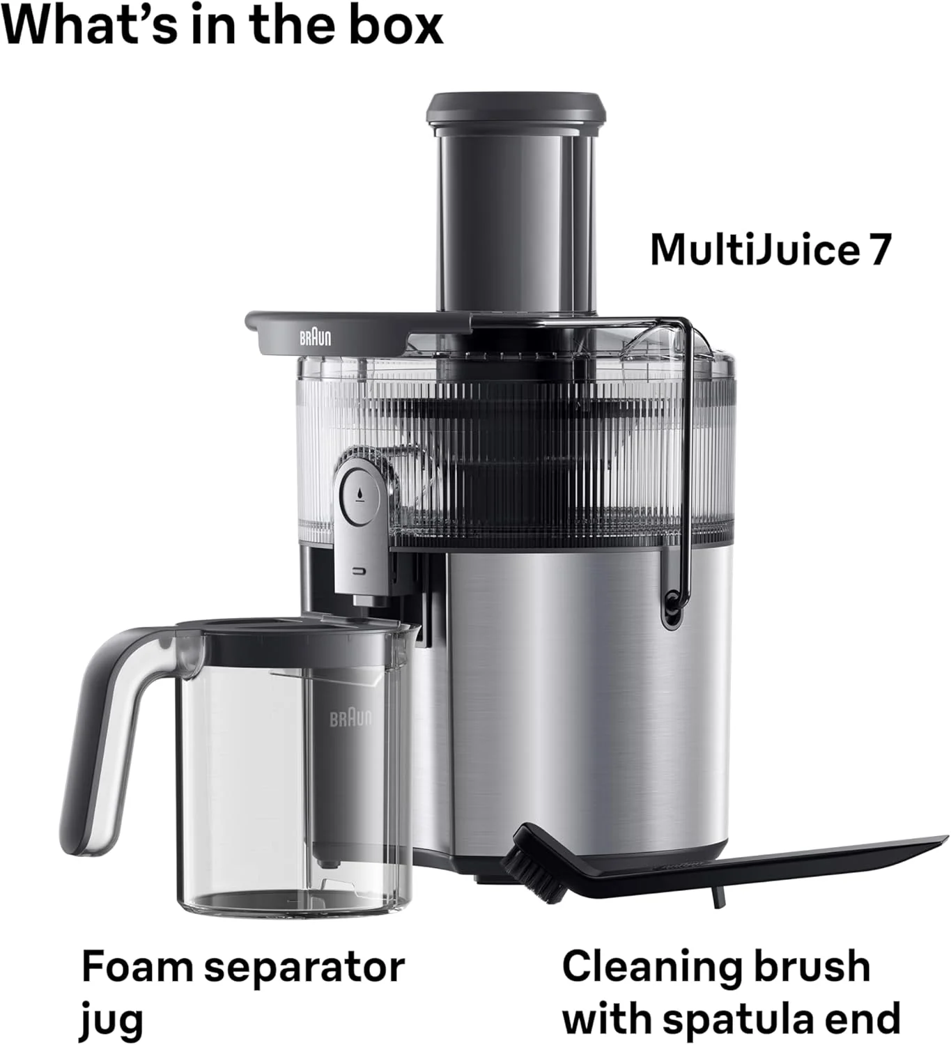 Braun MultiJuice 7 Spin Juicer - Grey | SJ7000GY - Image 2