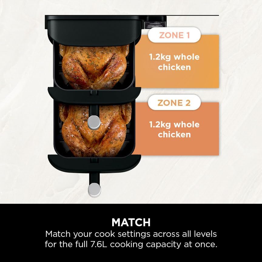Ninja Double Stack 2-Drawer Air Fryer 7.6L | SL300UK - Image 4