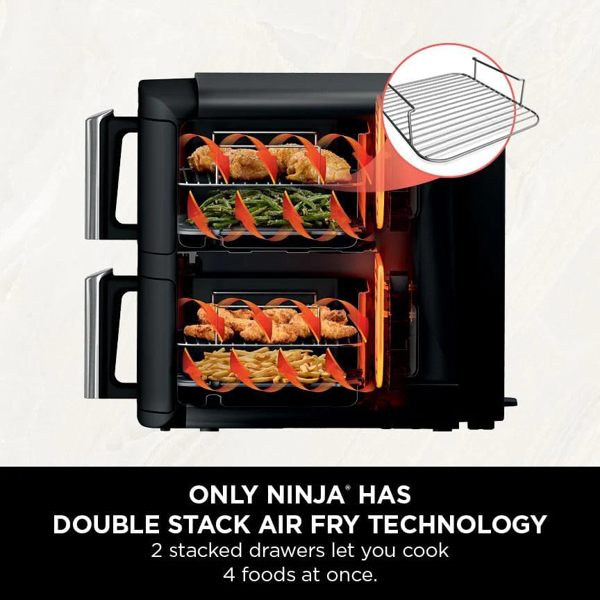 Ninja Double Stack 2-Drawer Air Fryer 7.6L | SL300UK - Image 7