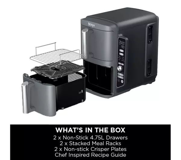 Ninja Double Stack XL Air Fryer 9.5L Capacity, 6 Cooking Functions, 8 Portions - Grey | SL400UK - Image 14