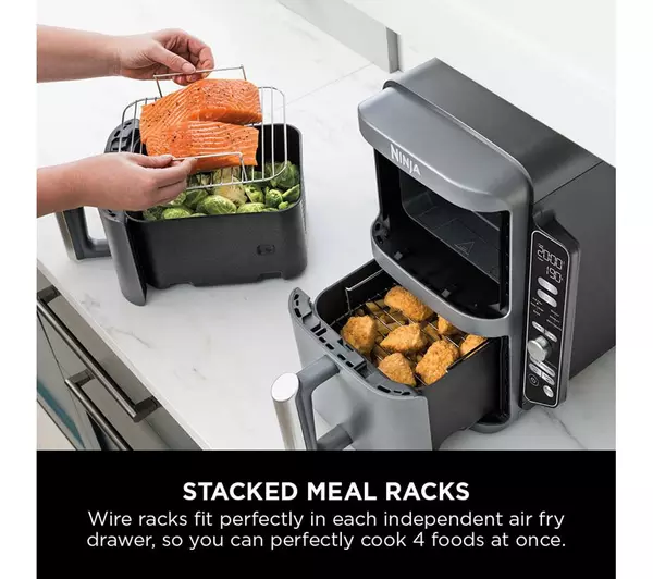 Ninja Double Stack XL Air Fryer 9.5L Capacity, 6 Cooking Functions, 8 Portions - Grey | SL400UK - Image 6