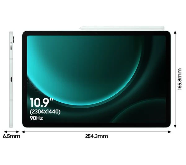 Samsung Galaxy Tab S9 FE - 10.9" Light Green | SM-X510NLGAEUB - Image 3