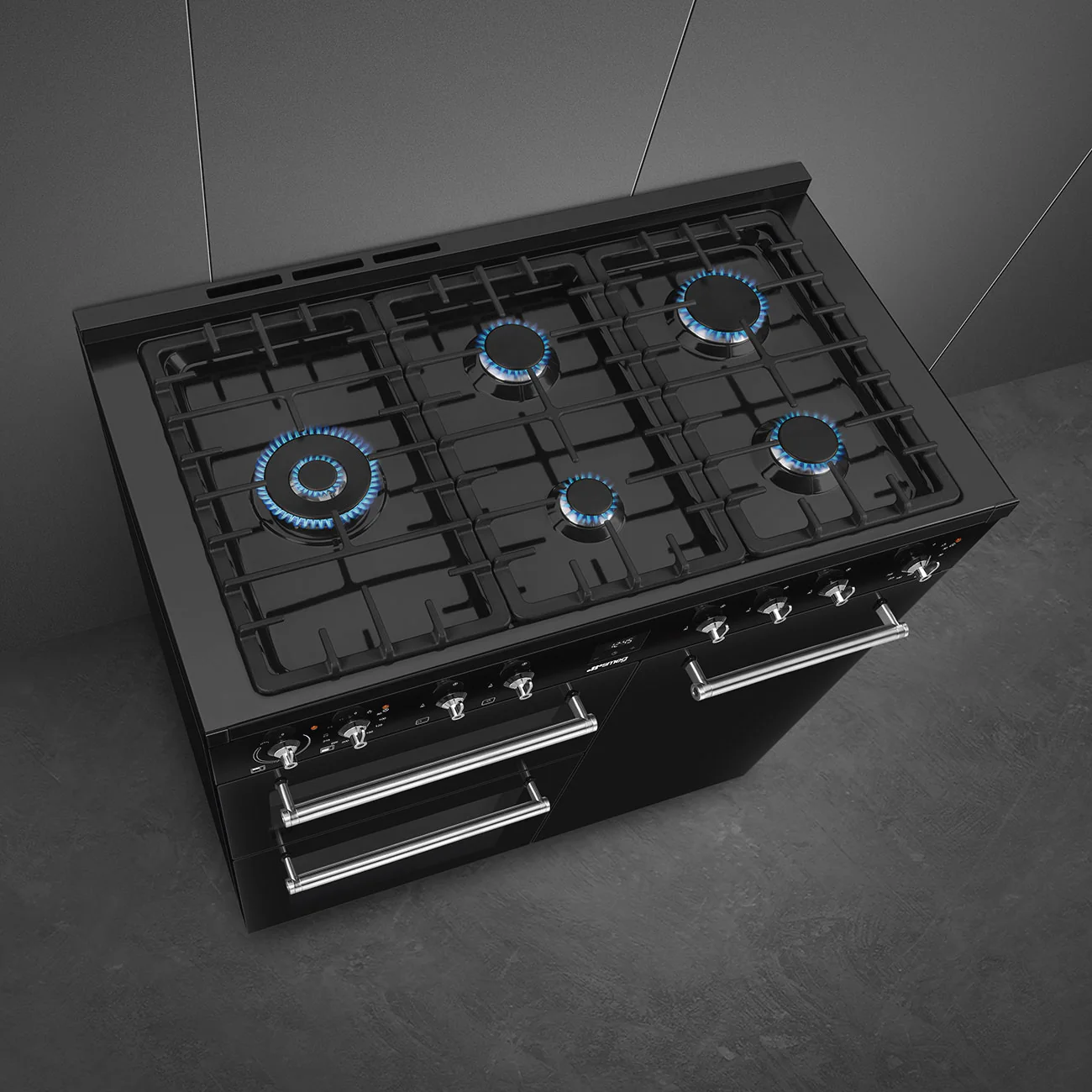 Smeg 100x60 cm Concert Classic Dual fuel Cooker with Gas Hob - Black | SMG CX103GMBL - Image 4