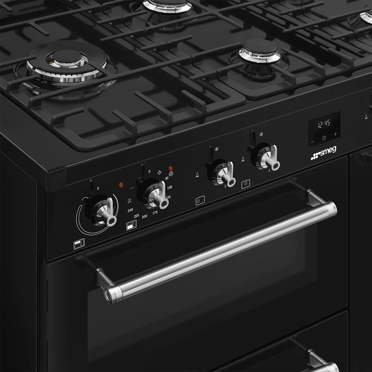 Smeg 100x60 cm Concert Classic Dual fuel Cooker with Gas Hob - Black | SMG CX103GMBL - Image 5