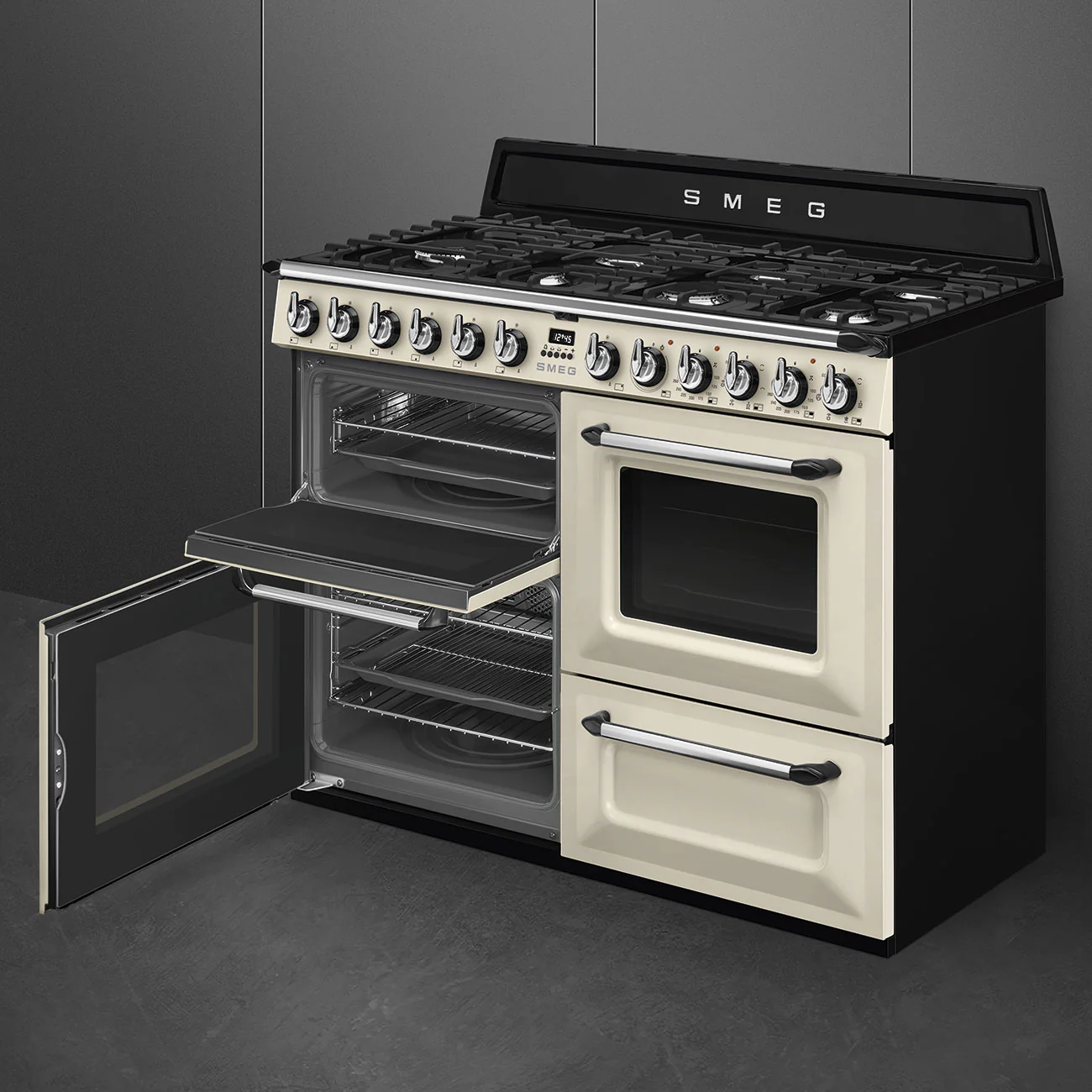 Smeg 110x60 cm Victoria Dual fuel Cooker with Gas Hob - Cream | SMG TR4110P1 - Image 5