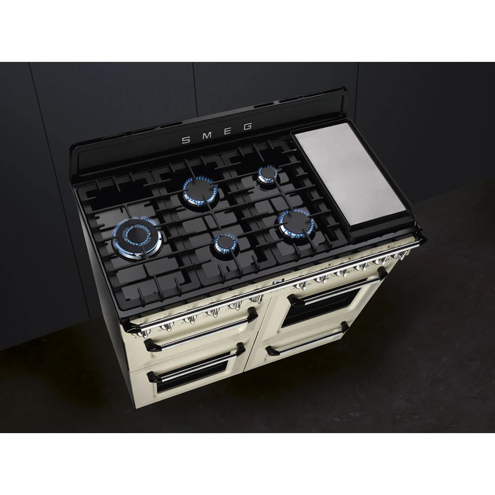 Smeg 110x60 cm Victoria Dual fuel Cooker with Gas Hob - Cream | SMG TR4110P1 - Image 8