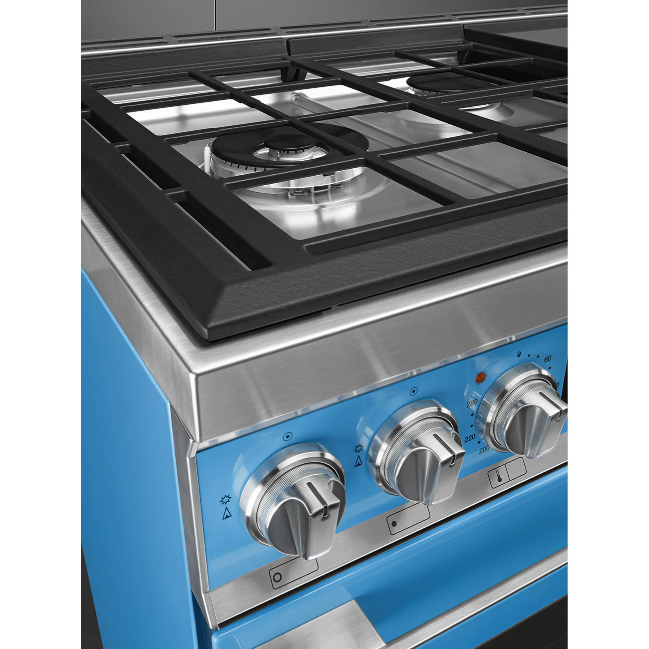 Smeg 120x60 cm Portofino Dual fuel Cooker with Mixed Hob - Turquoise | SMG CPF120IGMPT - Image 6
