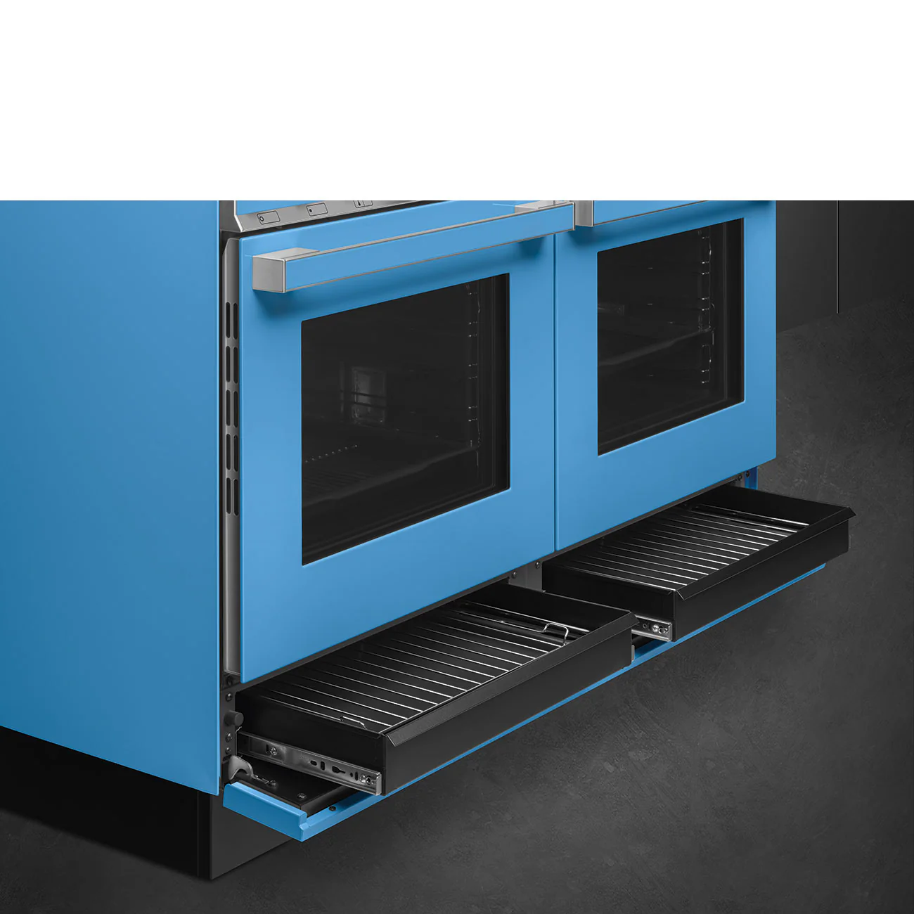 Smeg 120x60 cm Portofino Dual fuel Cooker with Mixed Hob - Turquoise | SMG CPF120IGMPT - Image 7
