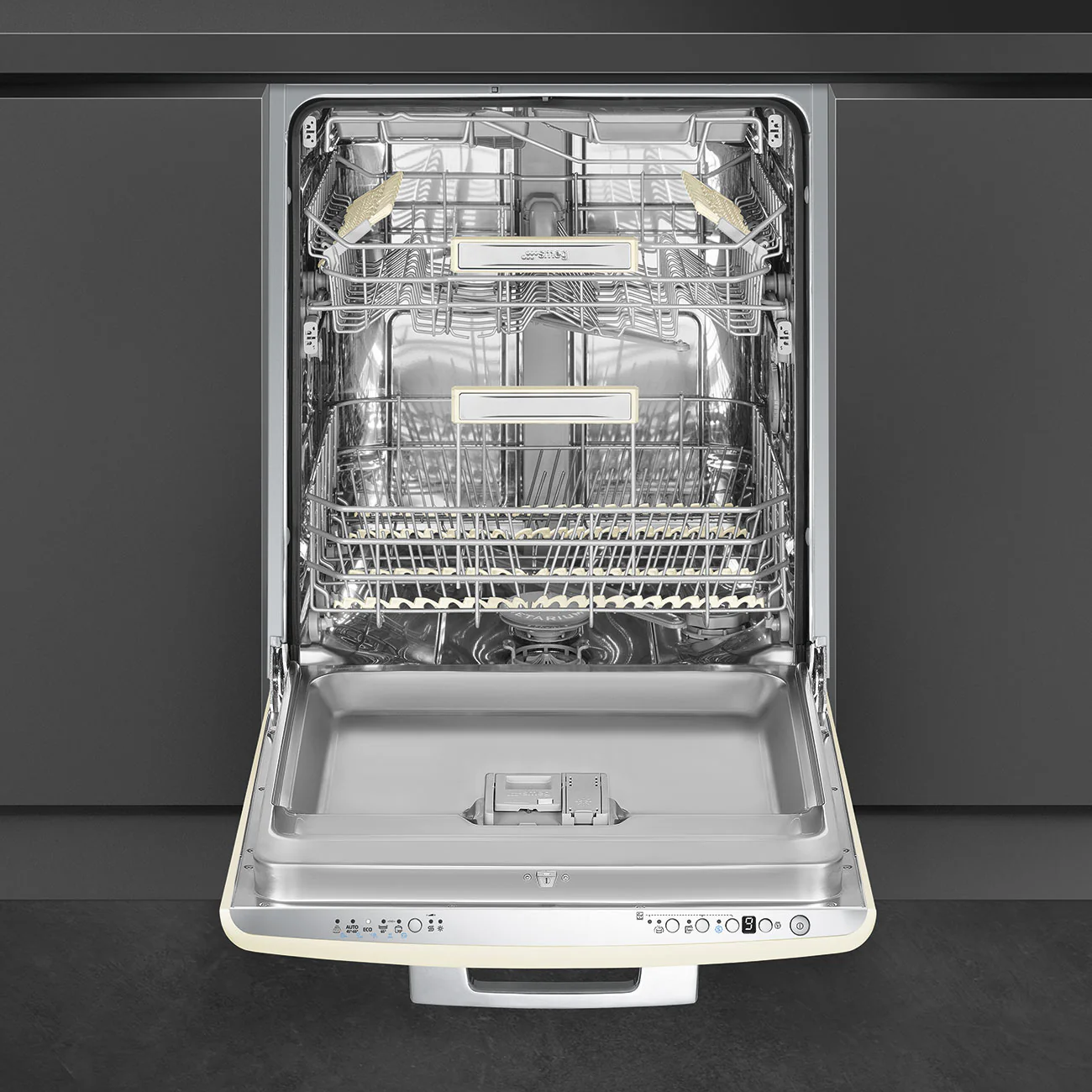 Smeg 60cm Retro Style Undercounter 13 Place Built-In Dishwasher - Cream | SMG DIFABCR - Image 3