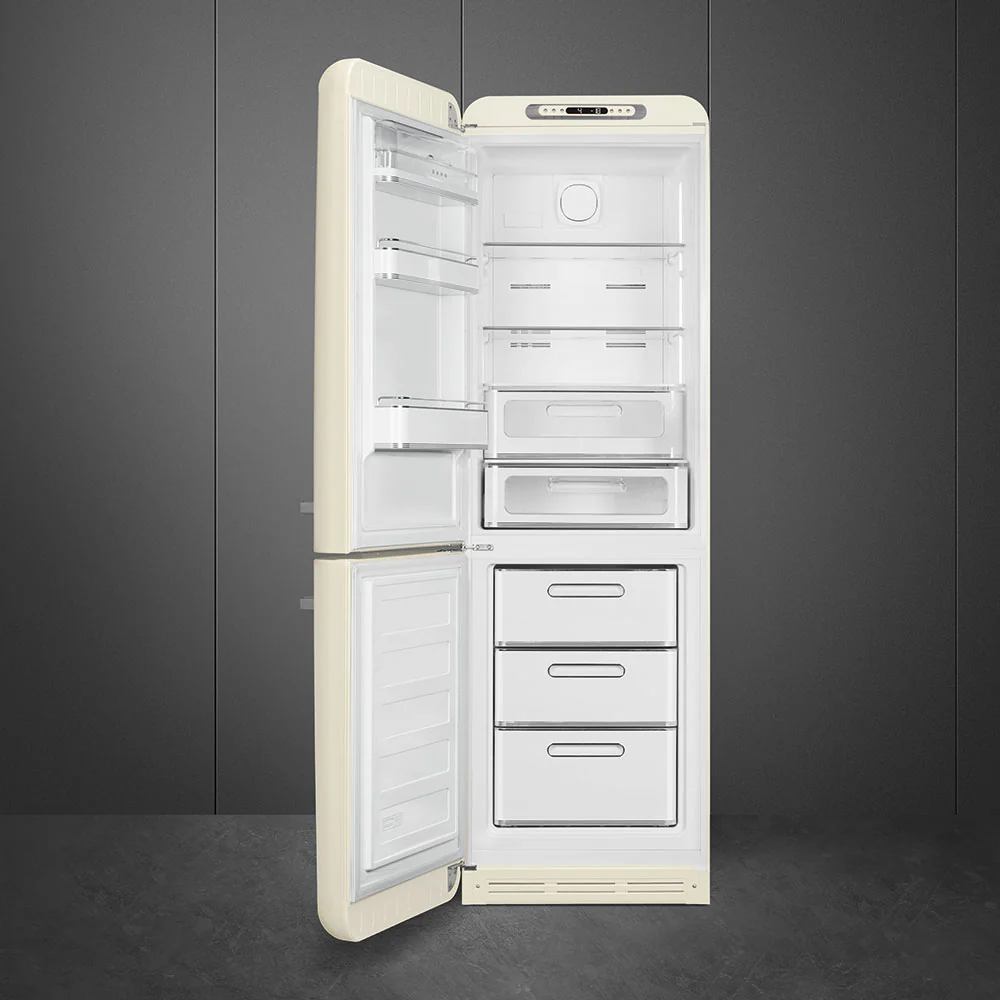 Smeg 60cm Retro Style 60/40 Fridge Freezer with NoFrost, Left Hand Hinge - Cream | SMG FAB32LCR6UK - Image 2