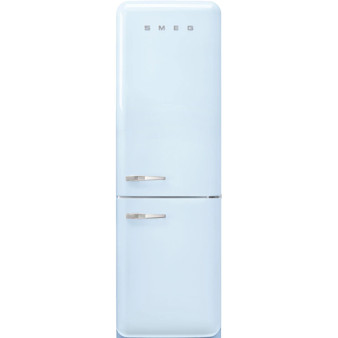 Smeg 60cm Retro Style 60/40 Fridge Freezer with NoFrost, Right Hand Hinge - Pastel Blue | SMG FAB32RPB6UK