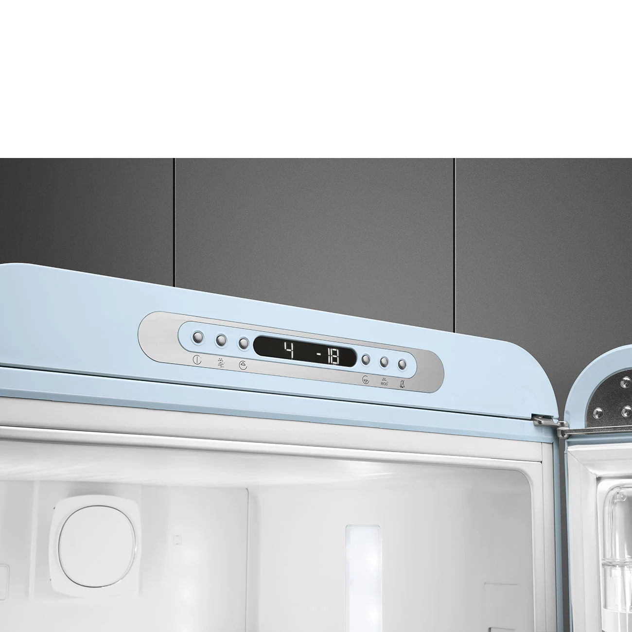 Smeg 60cm Retro Style 60/40 Fridge Freezer with NoFrost, Right Hand Hinge - Pastel Blue | SMG FAB32RPB6UK - Image 6