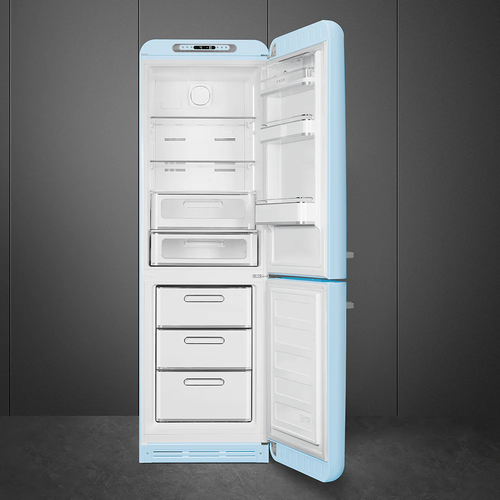 Smeg 60cm Retro Style 60/40 Fridge Freezer with NoFrost, Right Hand Hinge - Pastel Blue | SMG FAB32RPB6UK - Image 7