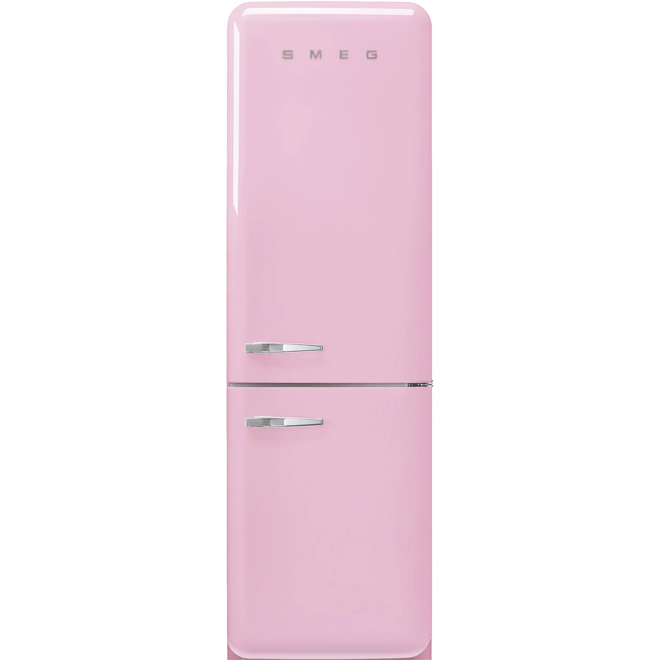 Smeg 60cm Retro Style 60/40 Fridge Freezer with NoFrost, Right Hand Hinge - Pink | SMG FAB32RPK6UK