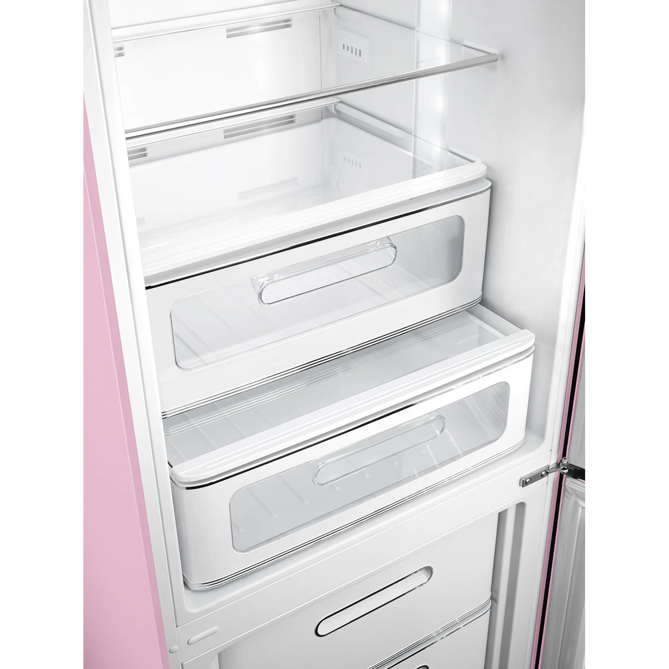 Smeg 60cm Retro Style 60/40 Fridge Freezer with NoFrost, Right Hand Hinge - Pink | SMG FAB32RPK6UK - Image 3