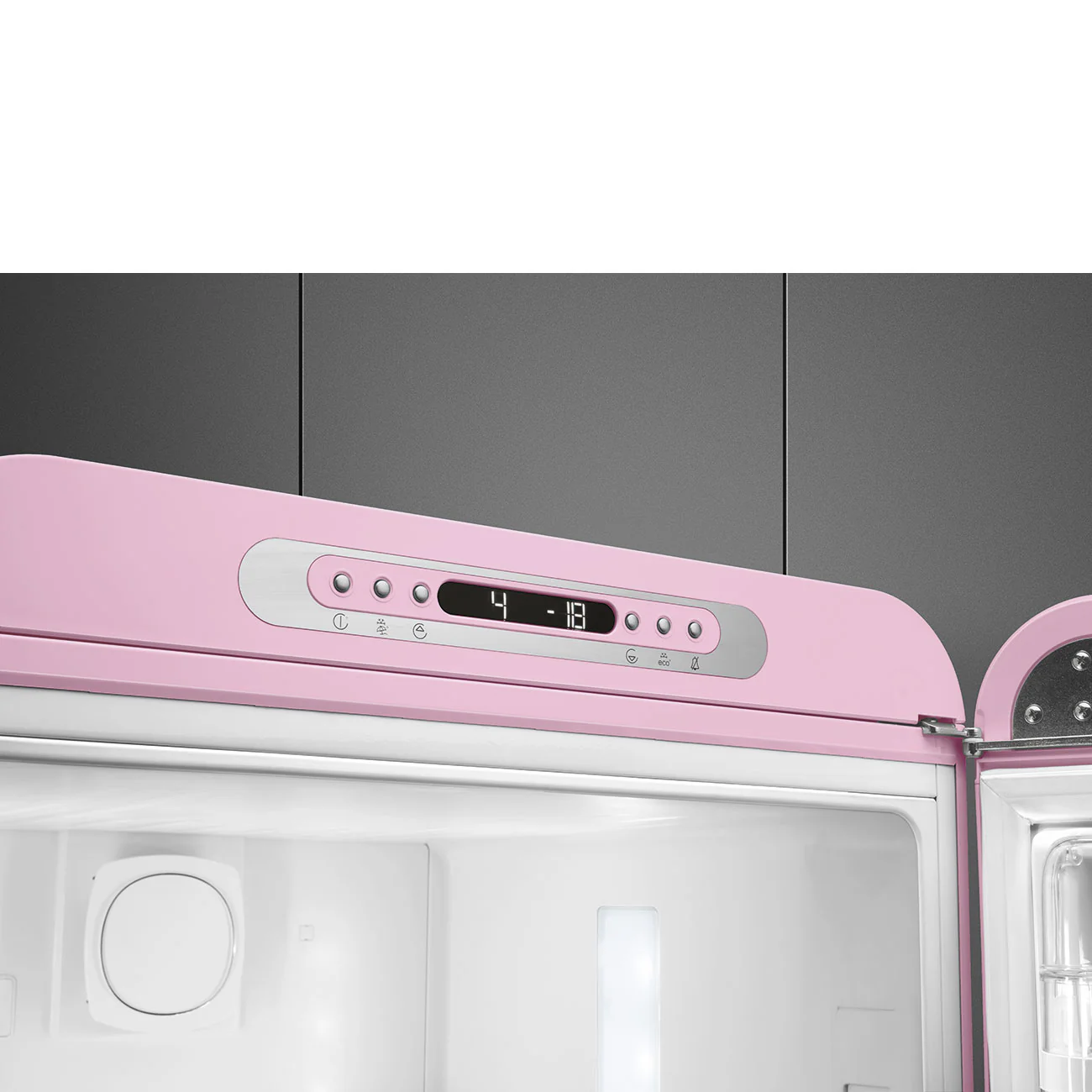 Smeg 60cm Retro Style 60/40 Fridge Freezer with NoFrost, Right Hand Hinge - Pink | SMG FAB32RPK6UK - Image 6