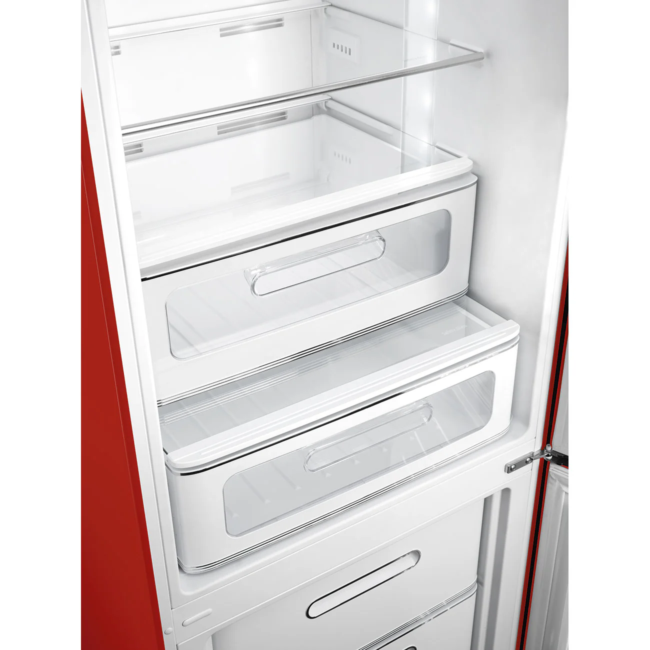 Smeg 60cm Retro Style 60/40 Fridge Freezer with NoFrost, Right Hand Hinge - Red | SMG FAB32RRD6UK - Image 3