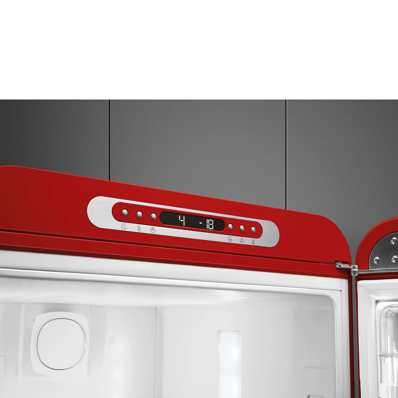 Smeg 60cm Retro Style 60/40 Fridge Freezer with NoFrost, Right Hand Hinge - Red | SMG FAB32RRD6UK - Image 6