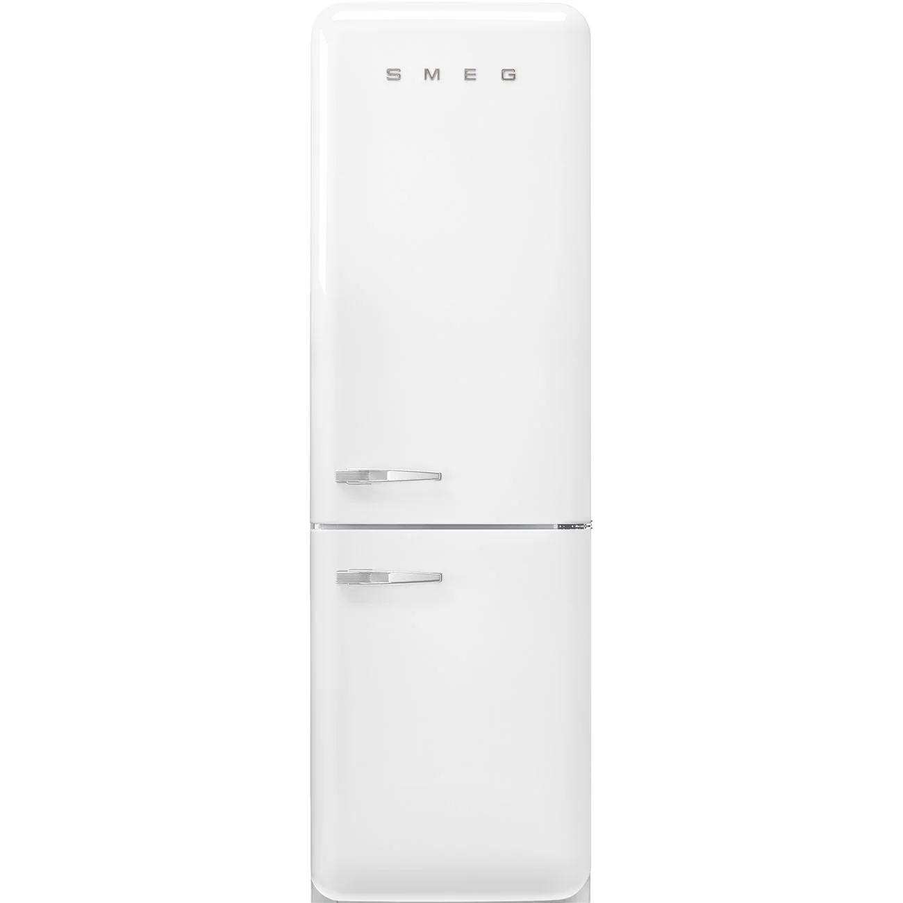 Smeg 60cm Retro Style 60/40 Fridge Freezer with NoFrost, Right Hand Hinge - White | SMG FAB32RWH6UK