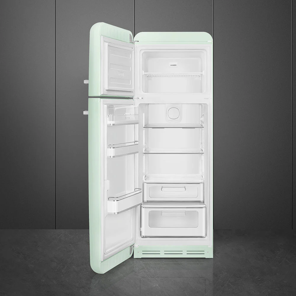 Smeg 60cm Retro Style 80/20 Fridge Freezer, Left Hand Hinge - Pastel Green | SMG FAB30LPG5UK - Image 3