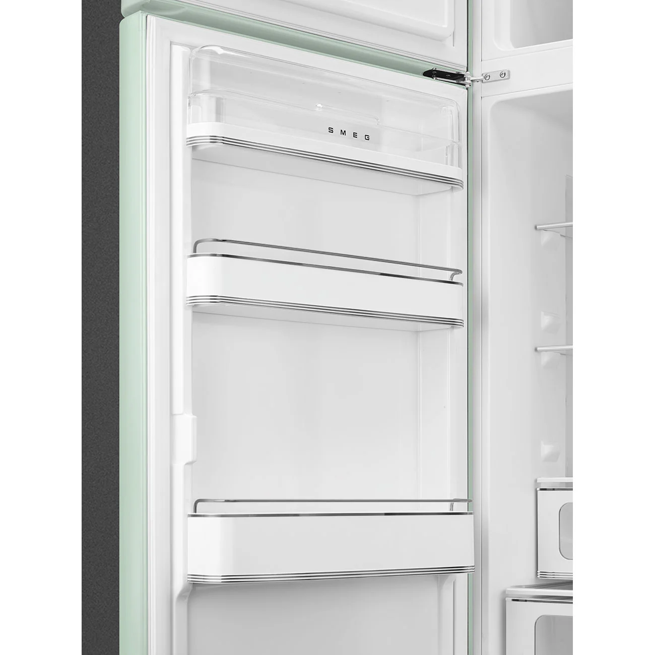 Smeg 60cm Retro Style 80/20 Fridge Freezer, Left Hand Hinge - Pastel Green | SMG FAB30LPG5UK - Image 4