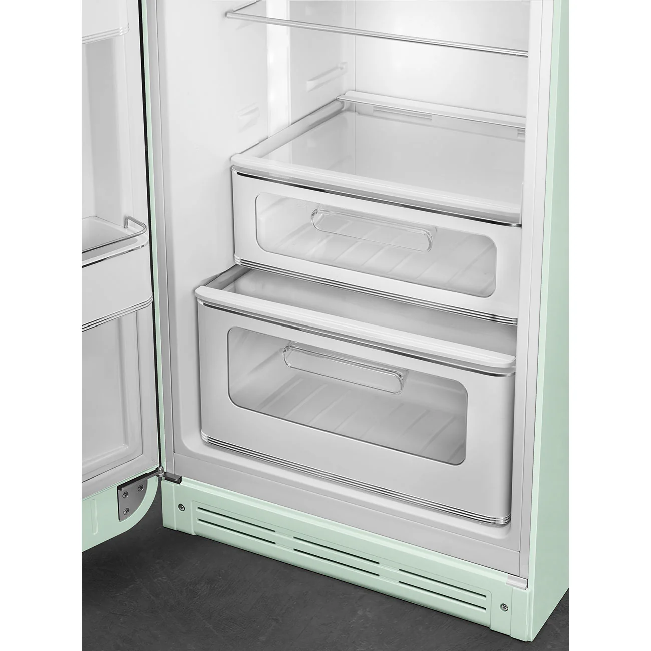 Smeg 60cm Retro Style 80/20 Fridge Freezer, Left Hand Hinge - Pastel Green | SMG FAB30LPG5UK - Image 5