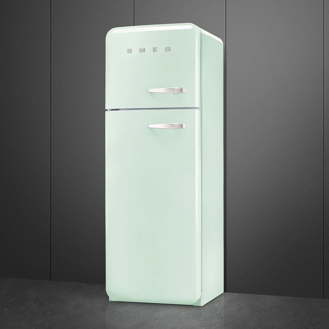 Smeg 60cm Retro Style 80/20 Fridge Freezer, Left Hand Hinge - Pastel Green | SMG FAB30LPG5UK - Image 6