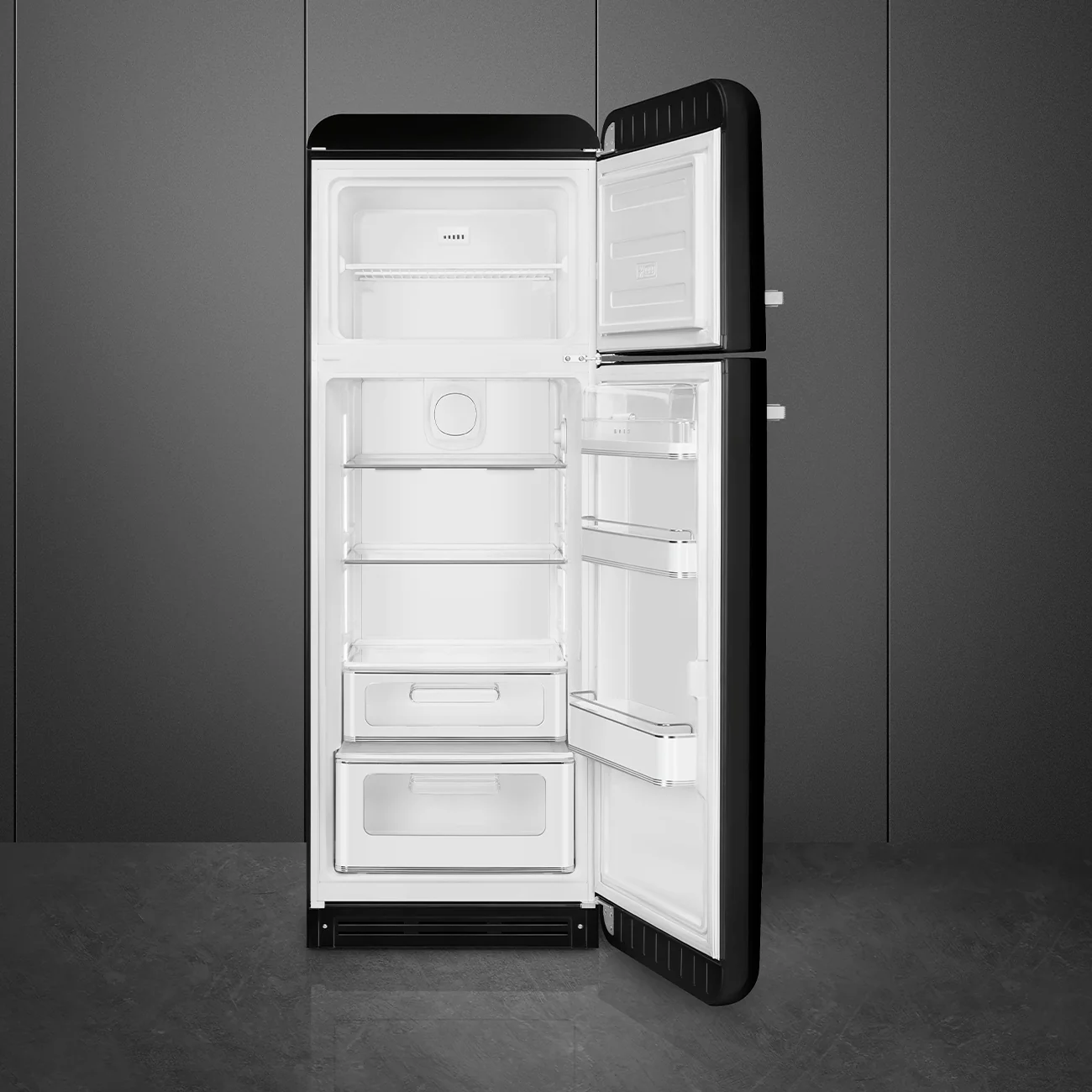 Smeg 60cm Retro Style 80/20 Fridge Freezer, Right Hand Hinge - Black | SMG FAB30RBL5UK - Image 6