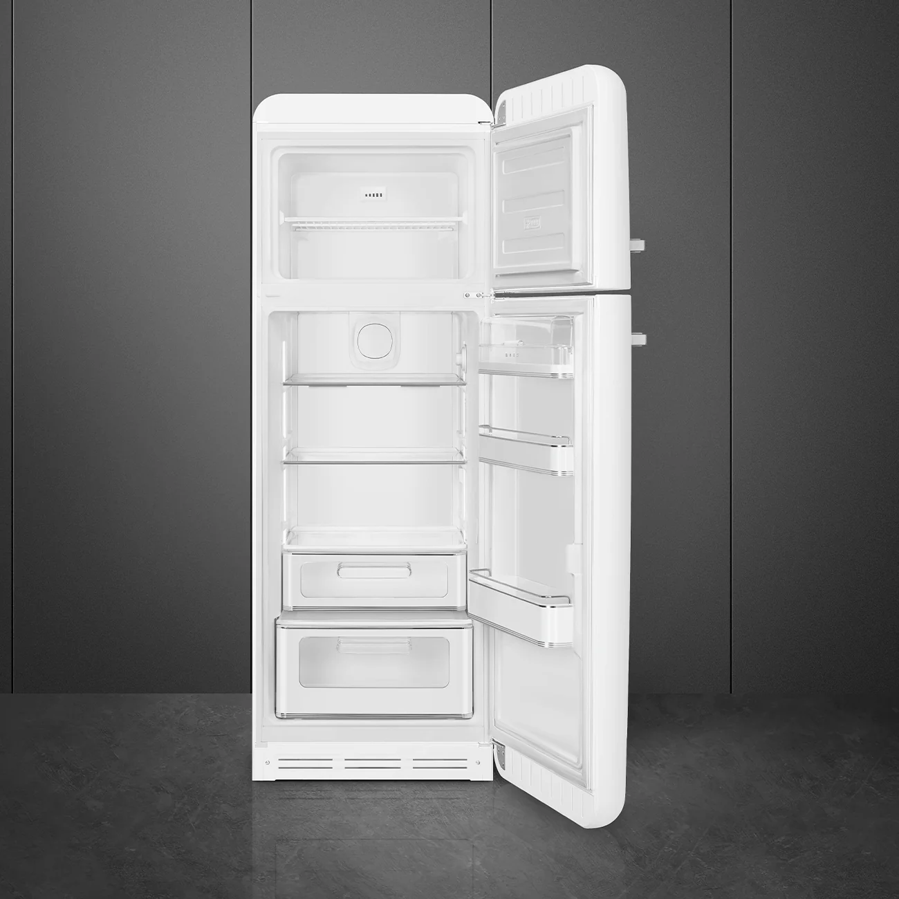 Smeg 60cm Retro Style 80/20 Fridge Freezer, Right Hand Hinge - White | SMG FAB30RWH5UK - Image 6
