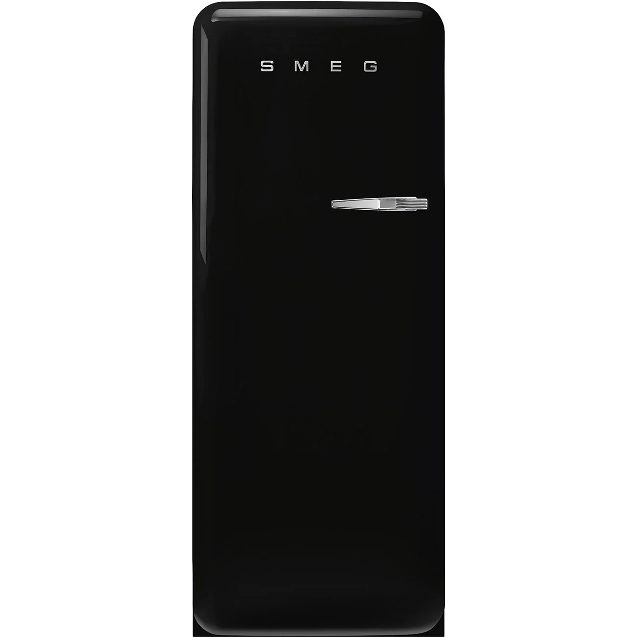 Smeg 60cm Retro Style Fridge With Icebox (6), Left Hand Hinged - Black | SMG FAB28LBL6UK