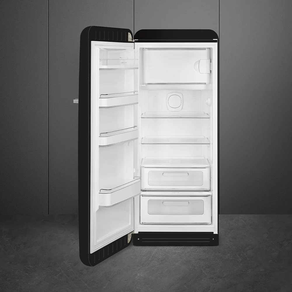 Smeg 60cm Retro Style Fridge With Icebox (6), Left Hand Hinged - Black | SMG FAB28LBL6UK - Image 2