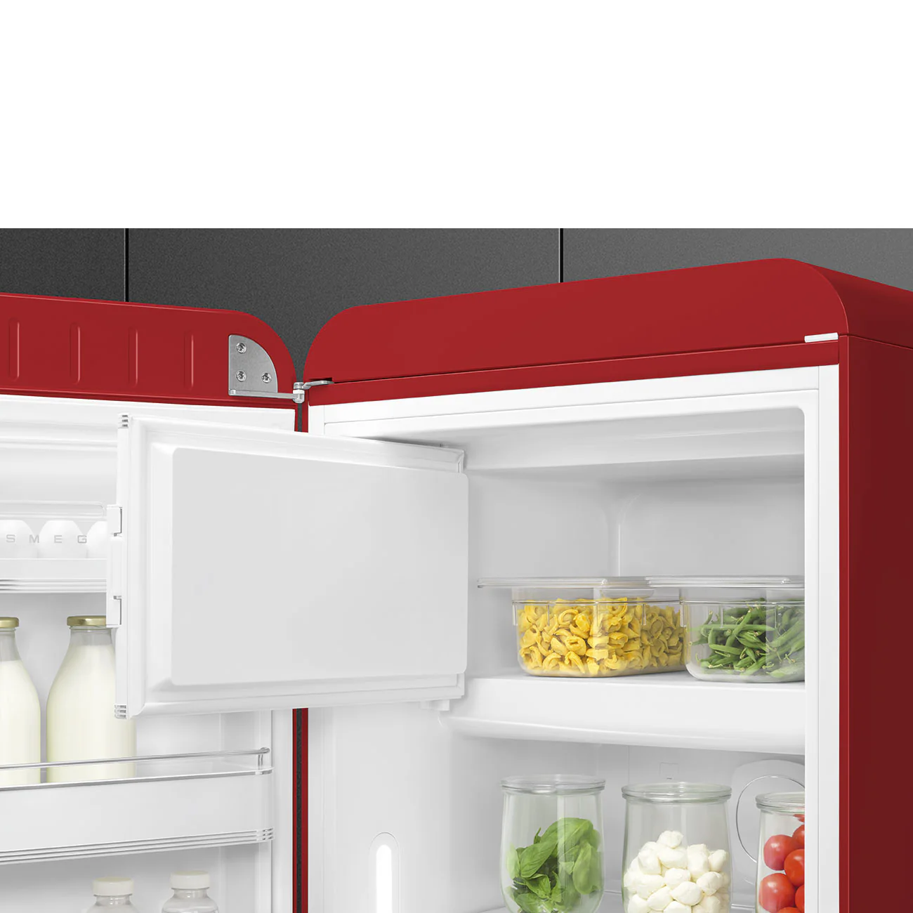 Smeg 60cm Retro Style Fridge With Icebox (6), Left Hand Hinged - Red | SMG FAB28LRD6UK - Image 6