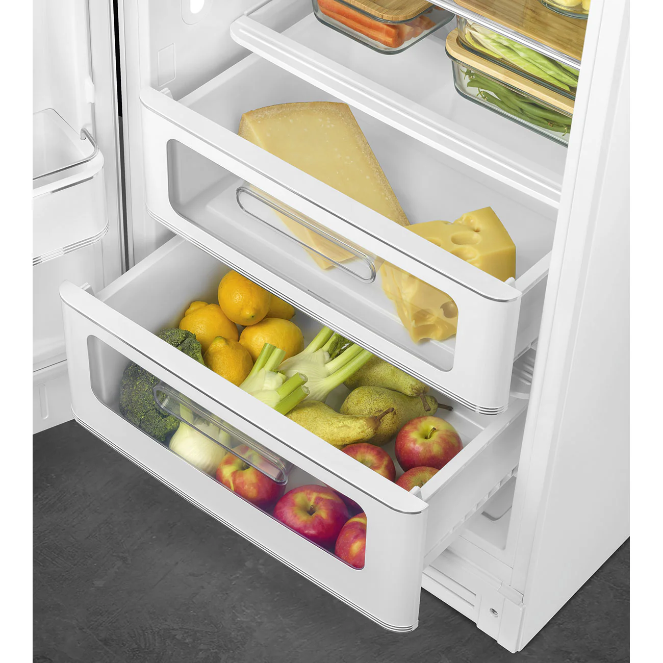 Smeg 60cm Retro Style Fridge With Icebox (6), Left Hand Hinged - White | SMG FAB28LWH6UK - Image 8