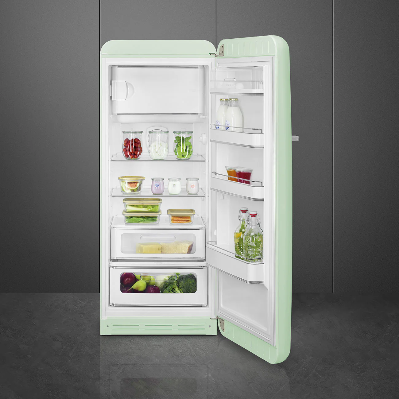 Smeg 60cm Retro Style Fridge With Icebox (6), Right Hand Hinged - Pastel Green | SMG FAB28RPG6 - Image 7